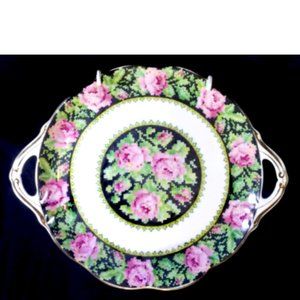 ROYAL ALBERT 'NEEDLEPOINT' CAKE PLATE C. 1930
